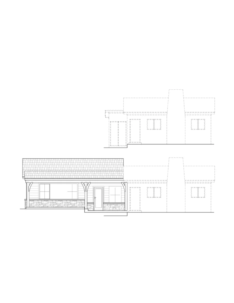 Cedar Crest Family Room Addition Front - Before and After