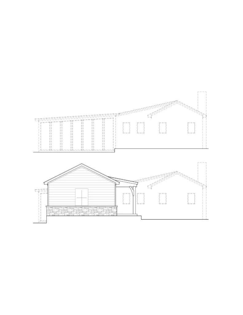 Cedar Crest Family Room Addition Side- Before and After