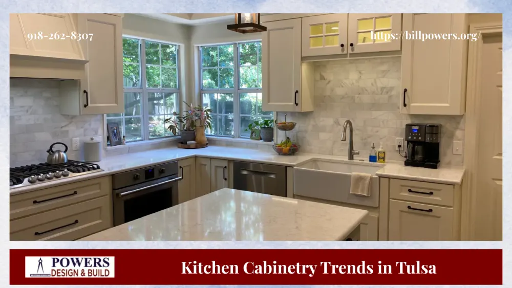 Bright kitchen design featuring large windows, custom cabinets, and marble backsplash