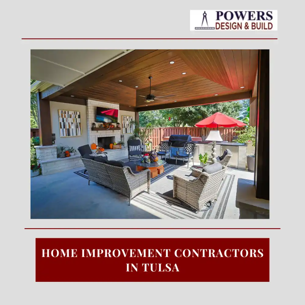 Custom outdoor remodel showcasing work of home improvement contractors in Tulsa