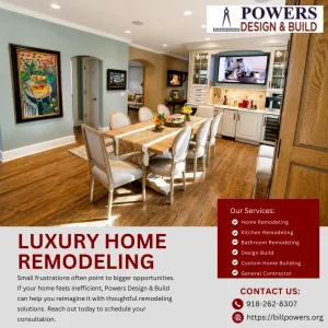 Luxury home remodel with custom dining space